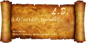 László Dezső névjegykártya