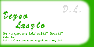 dezso laszlo business card